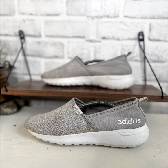 Adidas Light Gray Slip-On Shoes - Picture 1 of 6